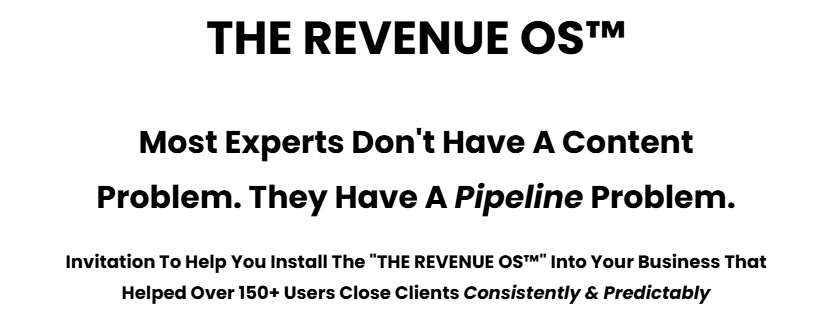 If you're looking to build more revenue for your business, this is for you.